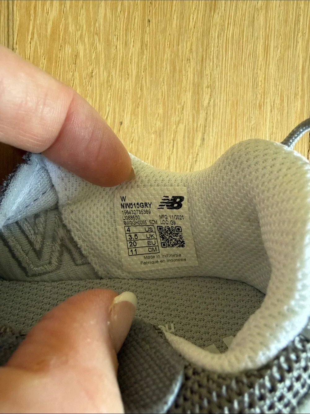 New Balance Kids Gray Mesh & Suede Sneakers